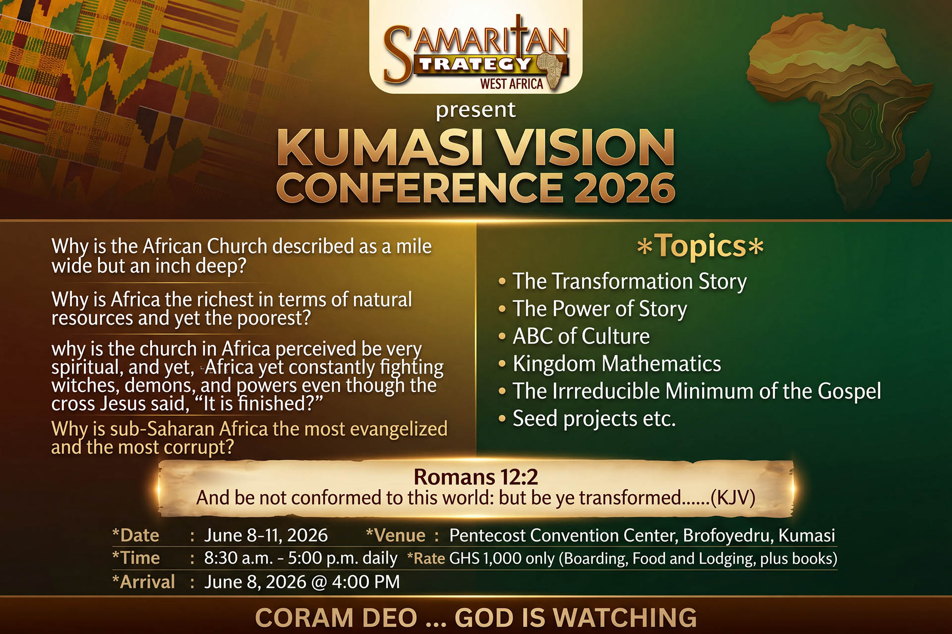 Kumasi Vision Conference 2026 presented by Samaritan Strategy West Africa